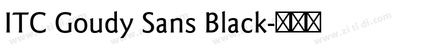 ITC Goudy Sans Black字体转换